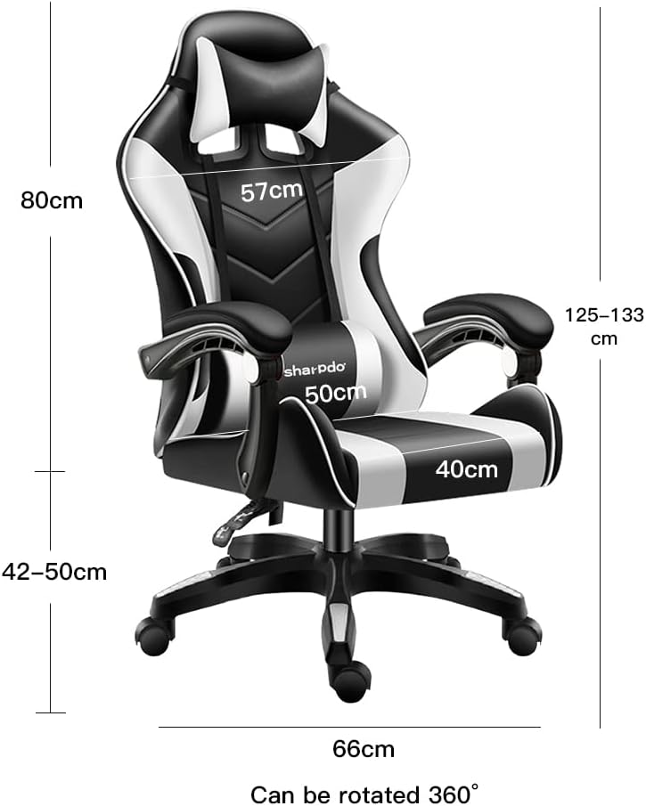 MOUSSEM GAMING CHAIR WHITE MOUSSEM GAMING CHAIR WHITE